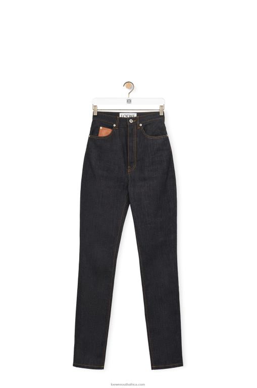 Loewe Women Skinny jeans in denim 206XF1190 Raw Denim