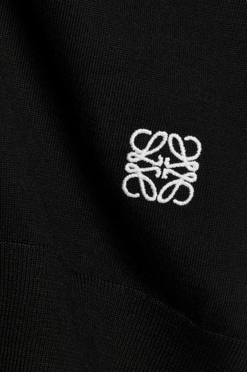 Loewe Women Anagram cardigan in wool 206XF983 Black