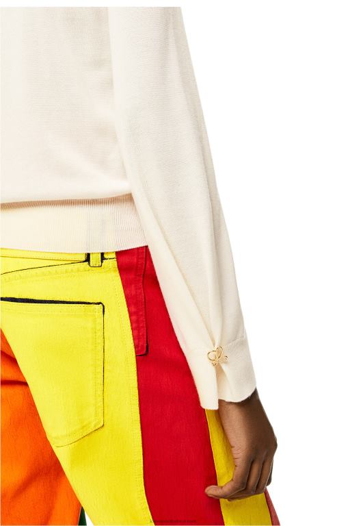 Loewe Women Anagram sweater in cashmere 206XF1013 Soft White