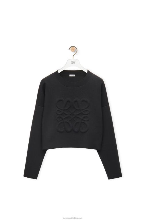 Loewe Women Anagram sweater in wool 206XF1021 Black