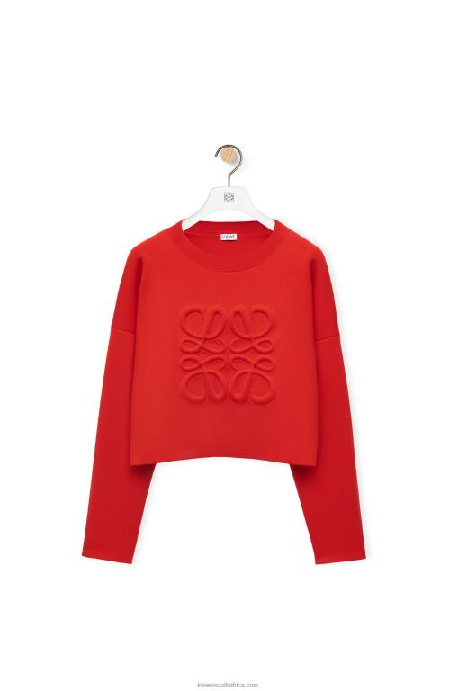 Loewe Women Anagram sweater in wool 206XF1022 Red