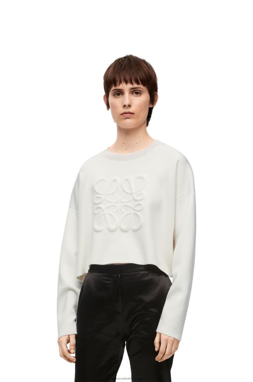Loewe Women Anagram sweater in wool 206XF777 White