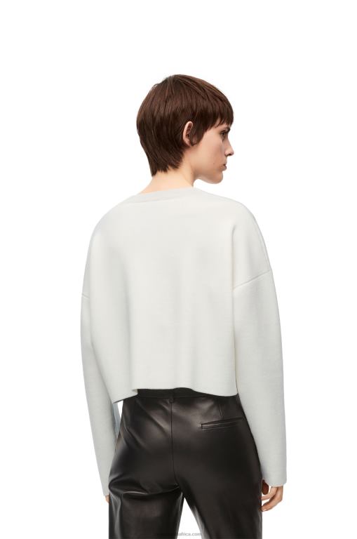 Loewe Women Anagram sweater in wool 206XF777 White