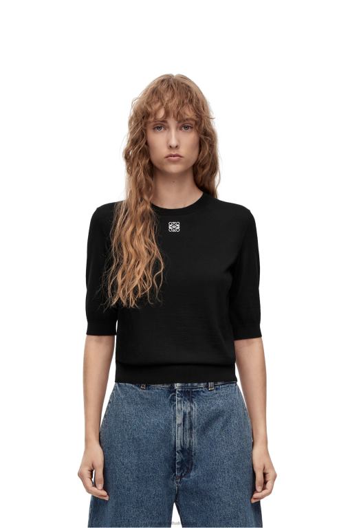 Loewe Women Anagram sweater in wool 206XF970 Black