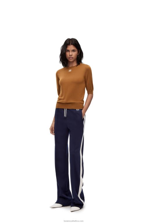 Loewe Women Anagram sweater in wool 206XF971 Brown