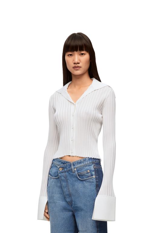Loewe Women Cardigan in viscose 206XF850 White