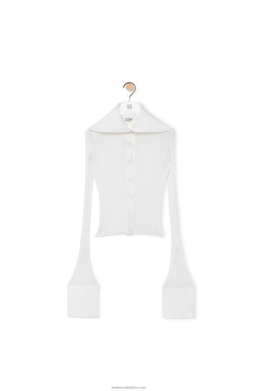 Loewe Women Cardigan in viscose 206XF850 White