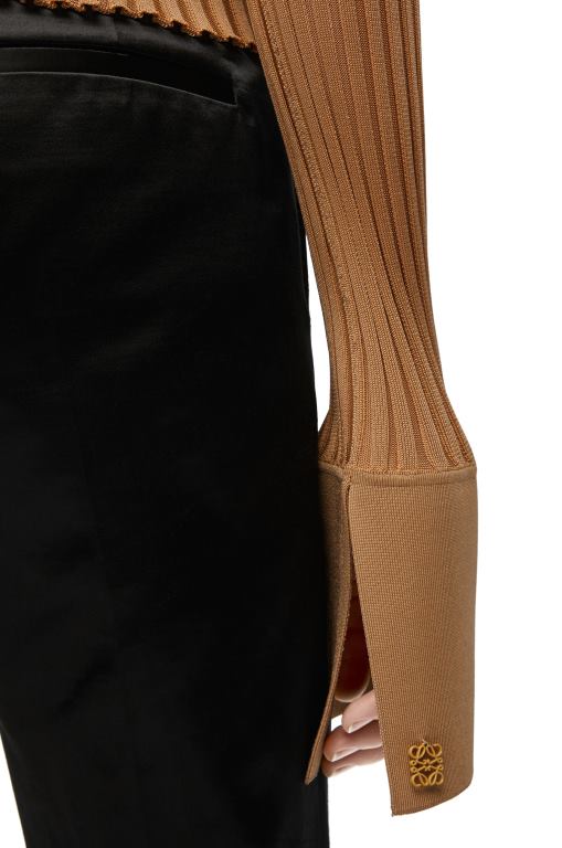 Loewe Women Long sleeve top in viscose 206XF847 Beige