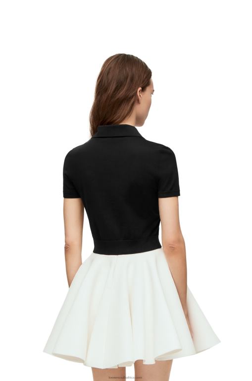Loewe Women Polo sweater in silk 206XF956 Black