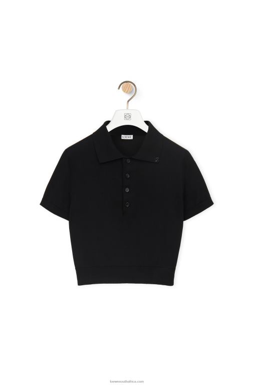 Loewe Women Polo sweater in silk 206XF956 Black