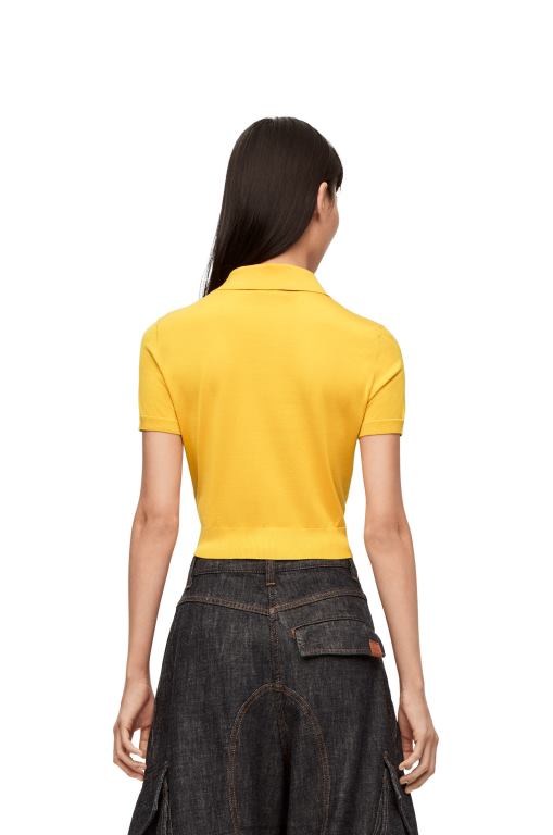 Loewe Women Polo sweater in silk 206XF961 Yellow