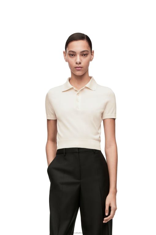 Loewe Women Polo sweater in silk 206XF963 White