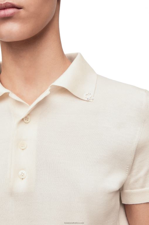 Loewe Women Polo sweater in silk 206XF963 White