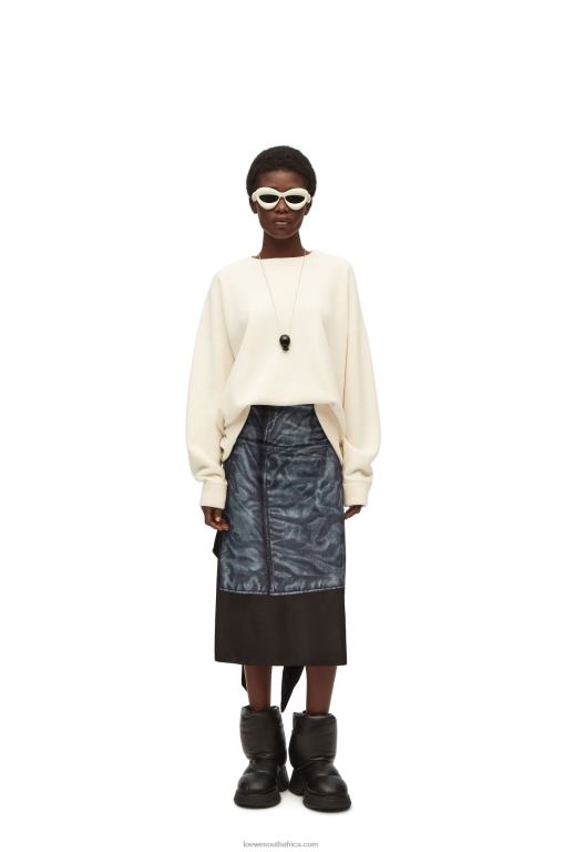 Loewe Women Sweater in cashmere 206XF1011 Soft White
