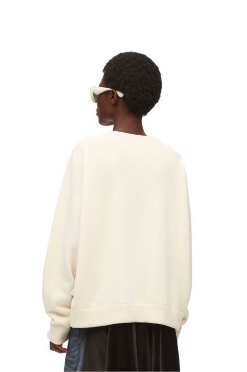 Loewe Women Sweater in cashmere 206XF1011 Soft White