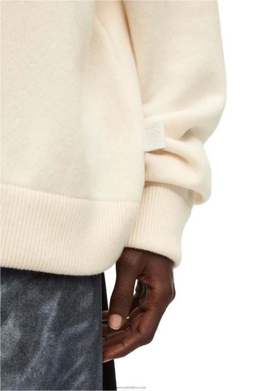 Loewe Women Sweater in cashmere 206XF1011 Soft White