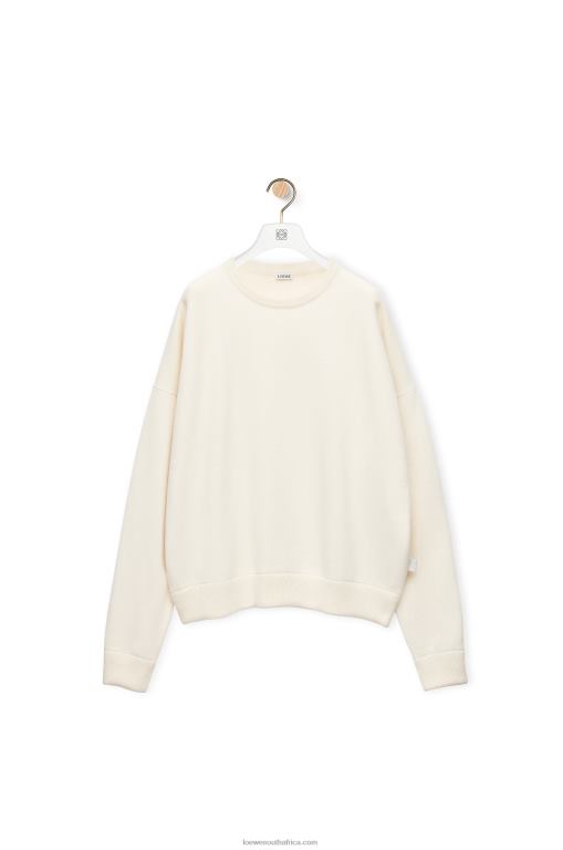 Loewe Women Sweater in cashmere 206XF1011 Soft White