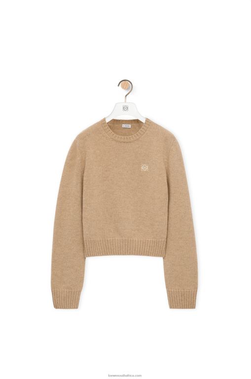 Loewe Women Sweater in wool 206XF980 Camel