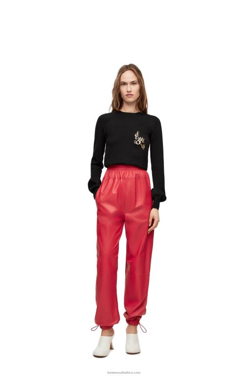 Loewe Women charm sweater in wool 206XF959 Black