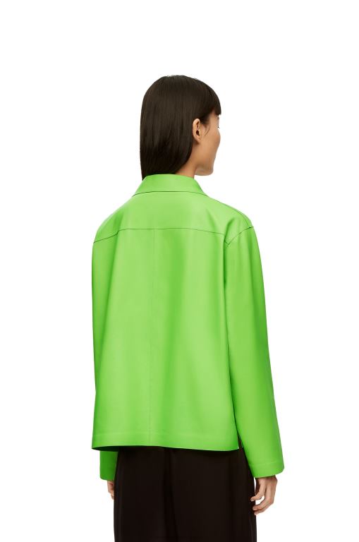 Loewe Women Anagram pyjama blouse in nappa 206XF884 Fluo Green