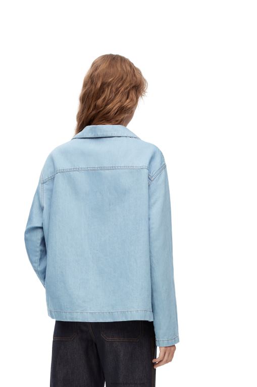 Loewe Women Pyjama blouse in denim 206XF909 Light Denim