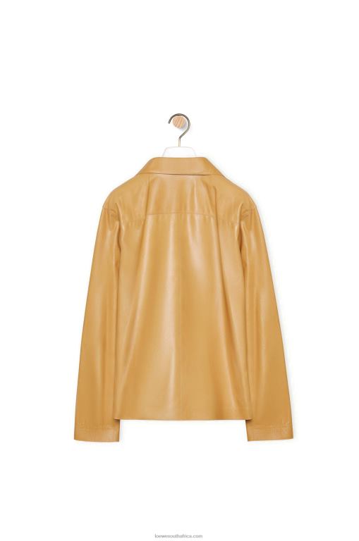 Loewe Women Pyjama blouse in nappa lambskin 206XF895 Sand/Butter