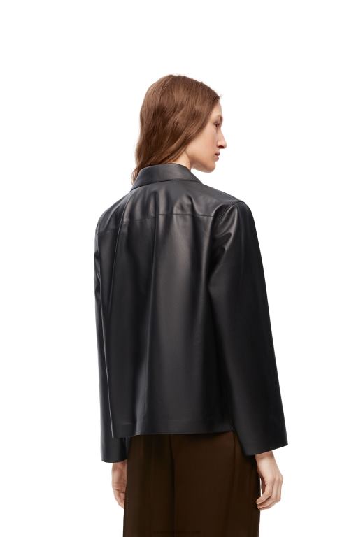 Loewe Women Pyjama blouse in nappa lambskin 206XF934 Black