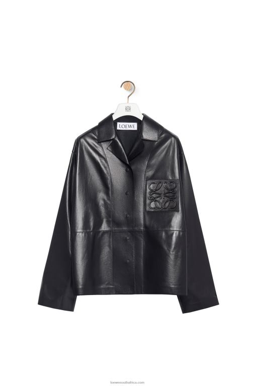 Loewe Women Pyjama blouse in nappa lambskin 206XF934 Black