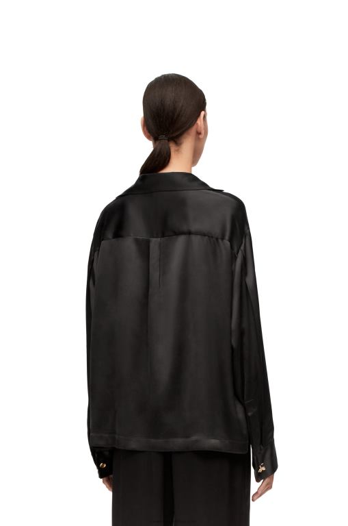 Loewe Women Pyjama blouse in silk 206XF886 Black