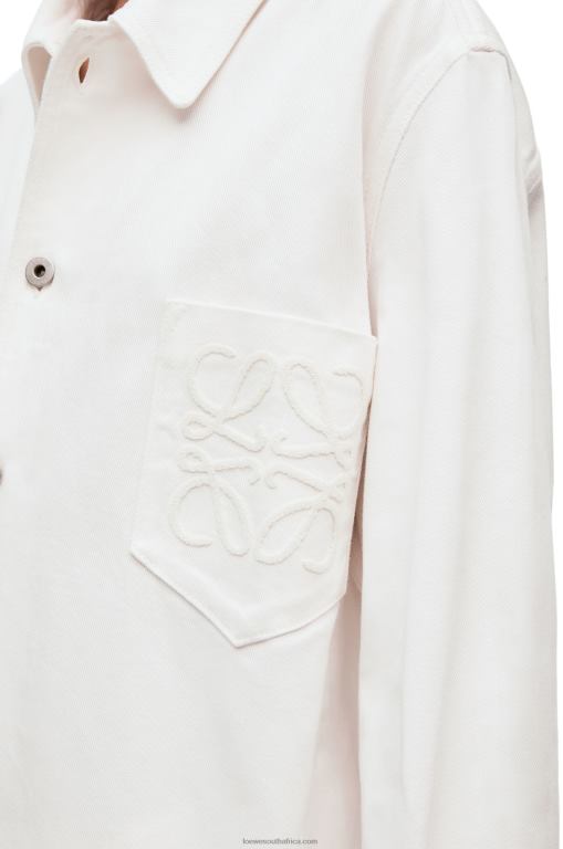 Loewe Women Anagram overshirt in denim 206XF876 White