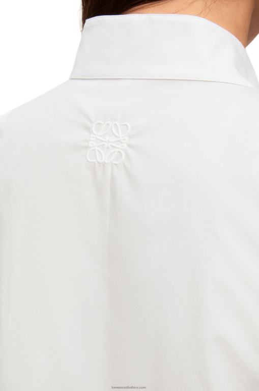 Loewe Women Asymmetric shirt in cotton 206XF858 White