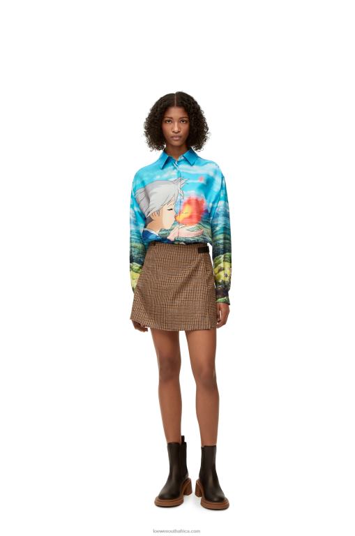 Loewe Women Calcifer shirt in silk 206XF942 Multicolor
