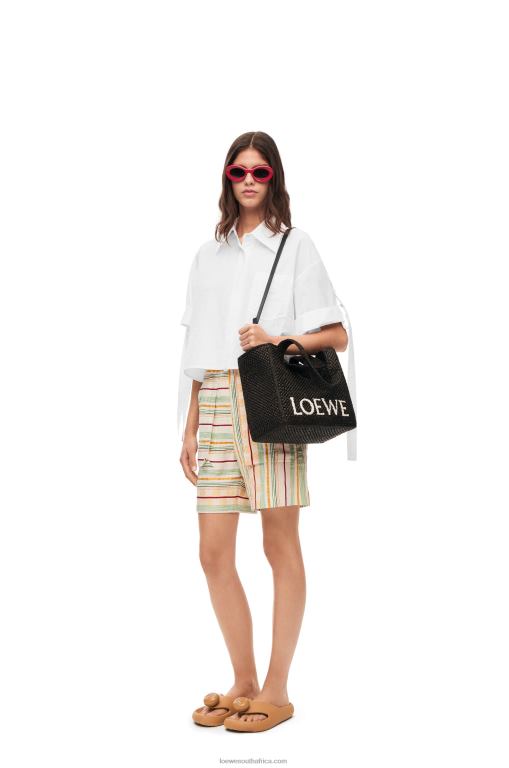 Loewe Women Cropped workwear shirt in cotton 206XF877 White