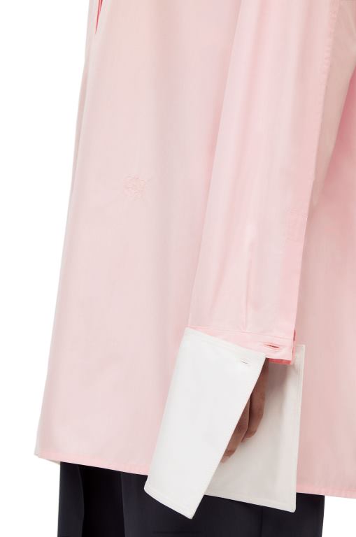 Loewe Women Deconstructed shirt in cotton 206XF915 Chalk