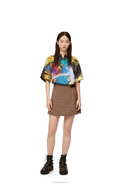 Loewe Women Magical Sky shirt in silk 206XF946 Multicolor
