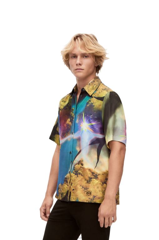 Loewe Women Magical Sky shirt in silk 206XF946 Multicolor