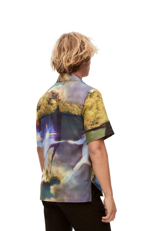 Loewe Women Magical Sky shirt in silk 206XF946 Multicolor