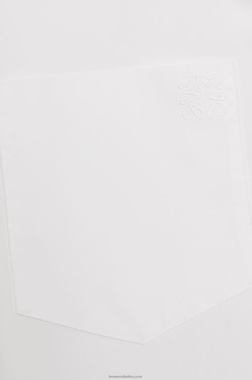 Loewe Women Trapeze shirt in cotton poplin 206XF900 White
