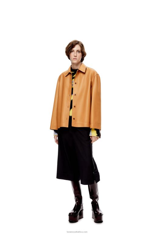 Loewe Women Tunic shirt in nappa 206XF937 Warm Desert