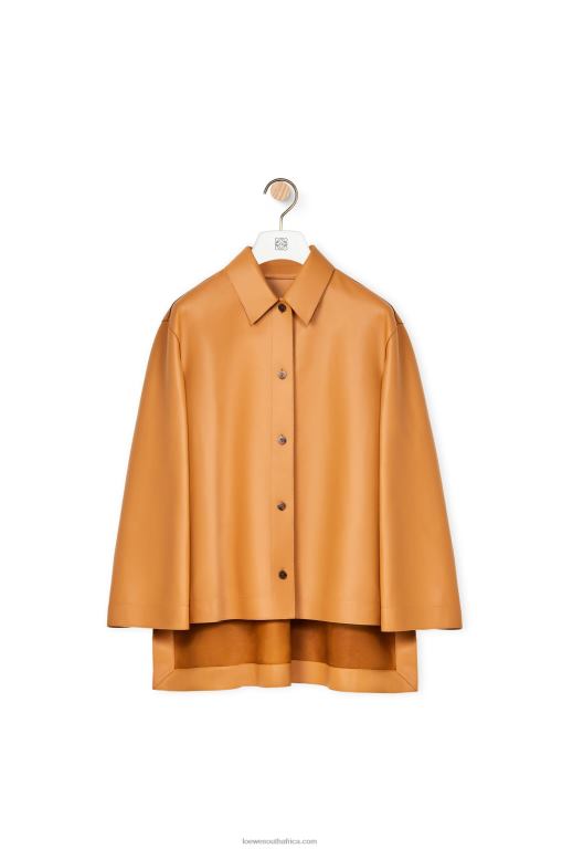 Loewe Women Tunic shirt in nappa 206XF937 Warm Desert