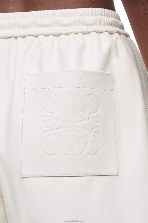 Loewe Women Shorts in nappa lambskin 206XF1106 White