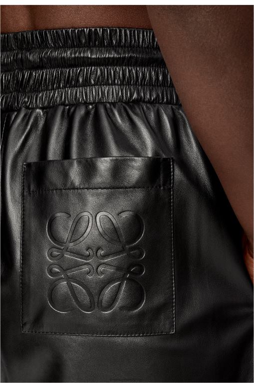 Loewe Women Shorts in nappa lambskin 206XF1112 Black