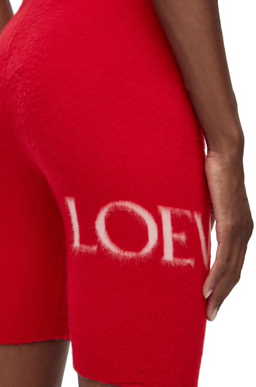Loewe Women cycling shorts in wool 206XF969 Red