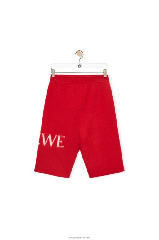 Loewe Women cycling shorts in wool 206XF969 Red