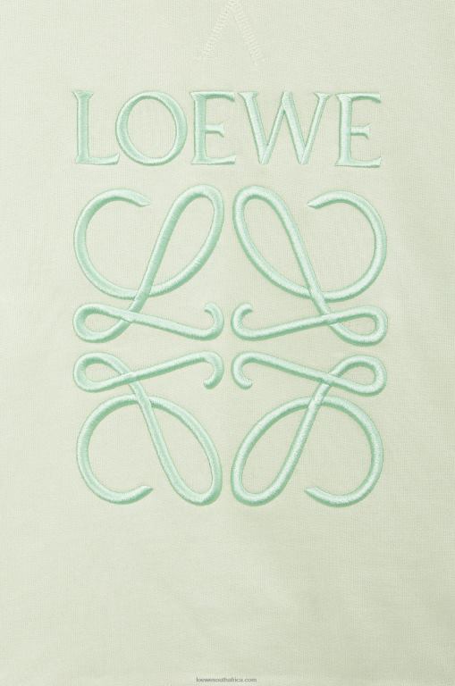 Loewe Women Anagram regular fit sweatshirt in cotton 206XF813 Light Green