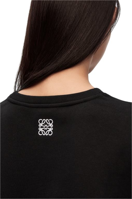 Loewe Women Bunny sweatshirt in cotton 206XF806 Black