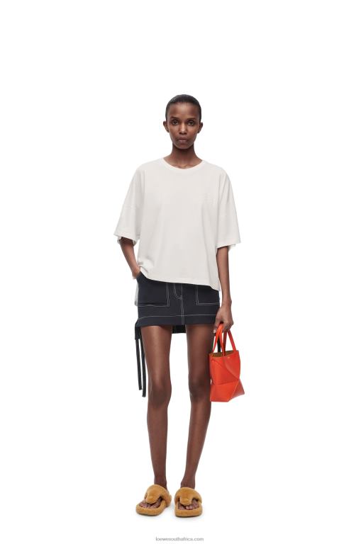 Loewe Women Boxy fit T-shirt in cotton 206XF800 White