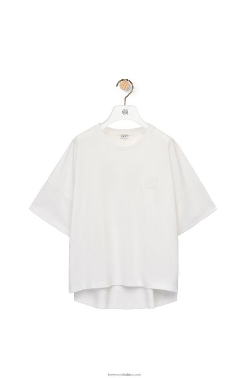 Loewe Women Boxy fit T-shirt in cotton 206XF800 White