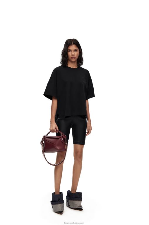 Loewe Women Boxy fit T-shirt in cotton 206XF823 Black