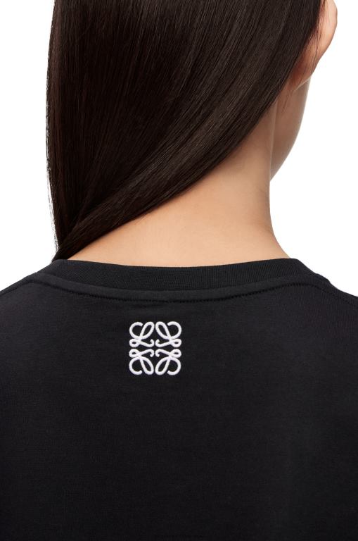 Loewe Women Bunny T-shirt in cotton 206XF809 Black